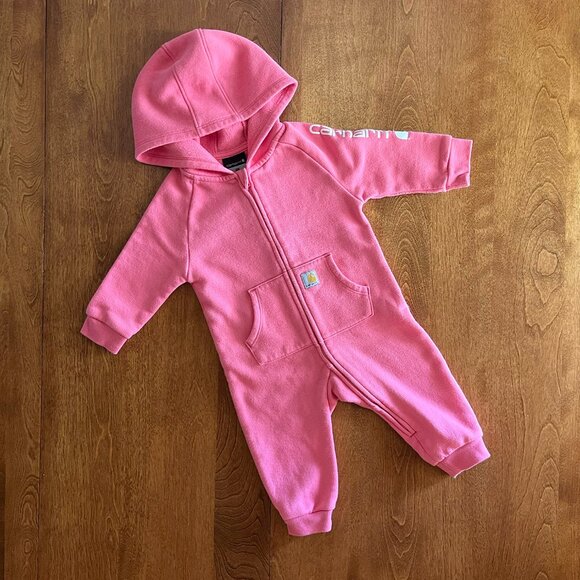 Carhartt pink hoodie romper 6m - Picture 1 of 8